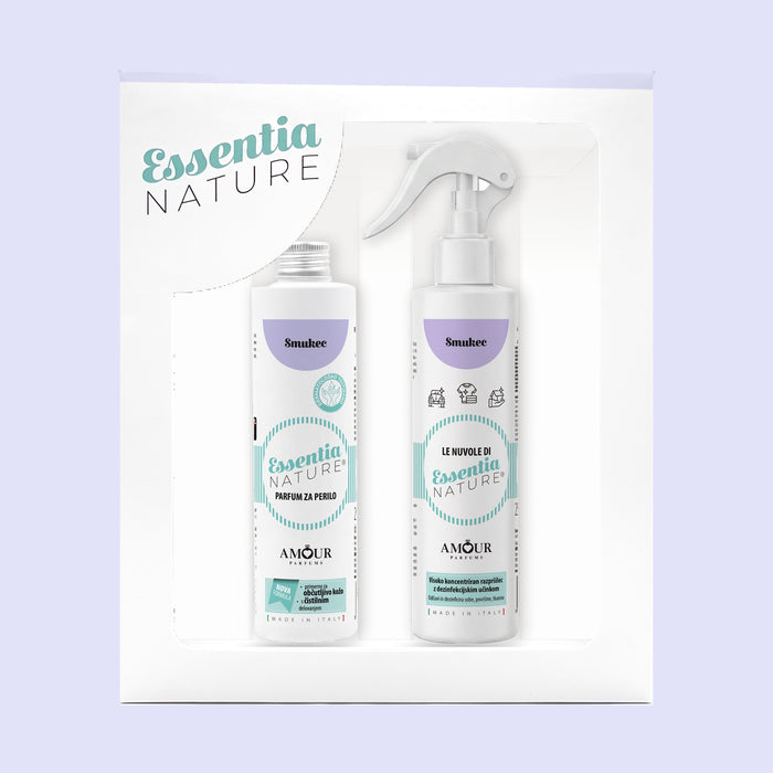Darilni set Smukec – parfum za perilo + dišeče razpršilo 250 ml