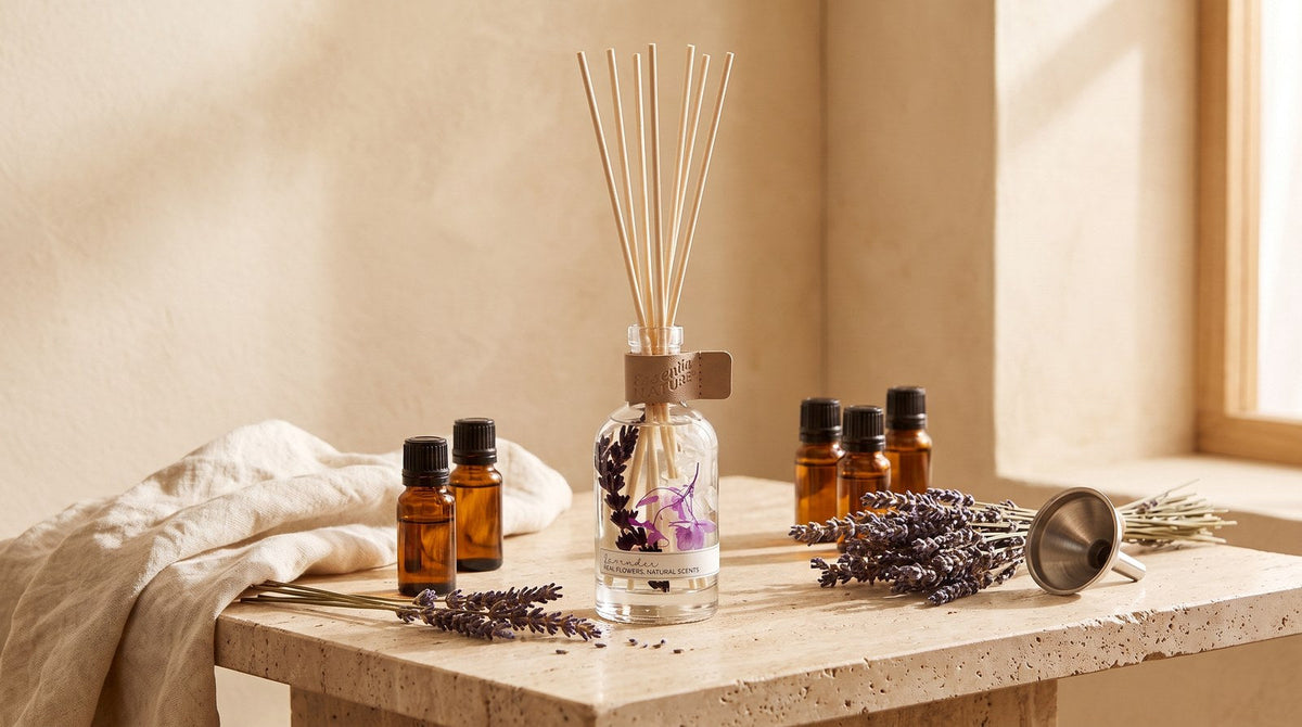 Essentia Botanic difuzor s sivko in eteričnimi olji