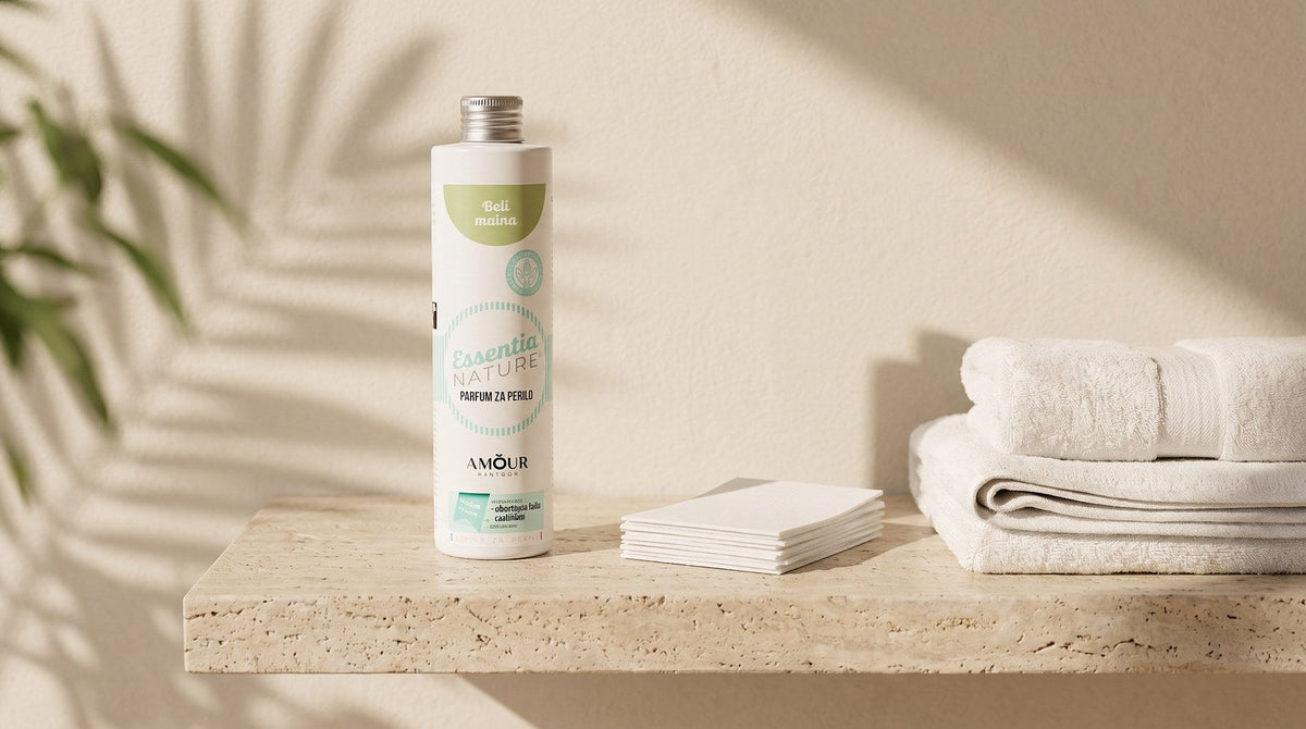 Parfum za perilo in lističi detergenta za ekološko pranje