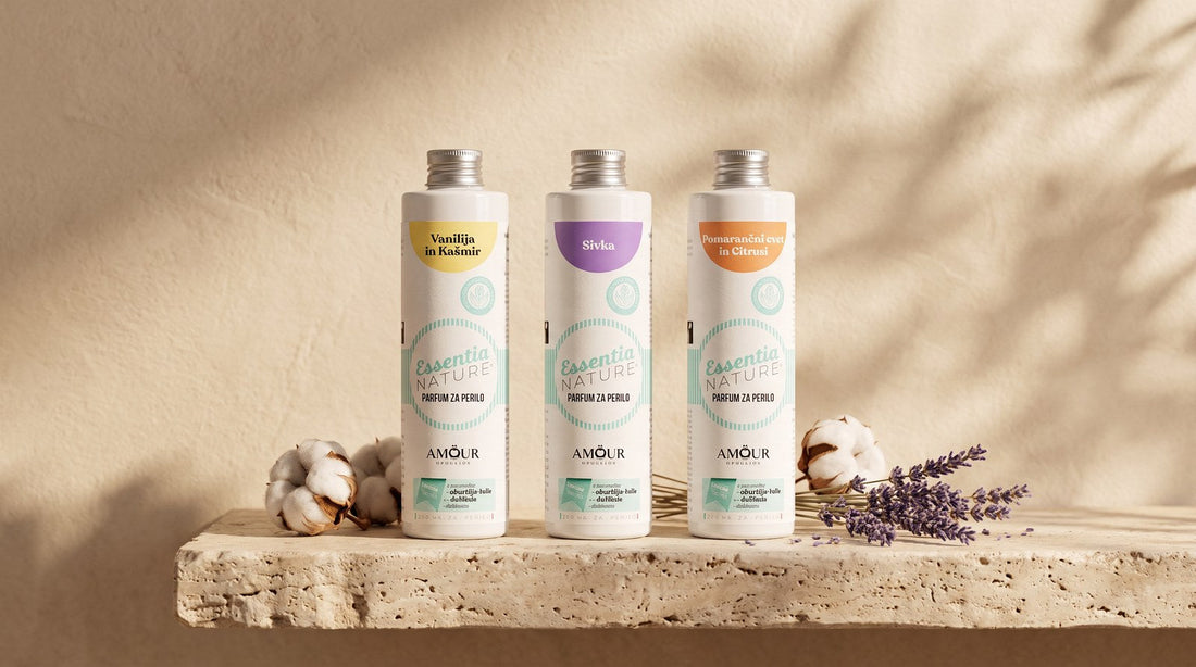 Trije parfumi za perilo Essentia Nature različnih vonjev