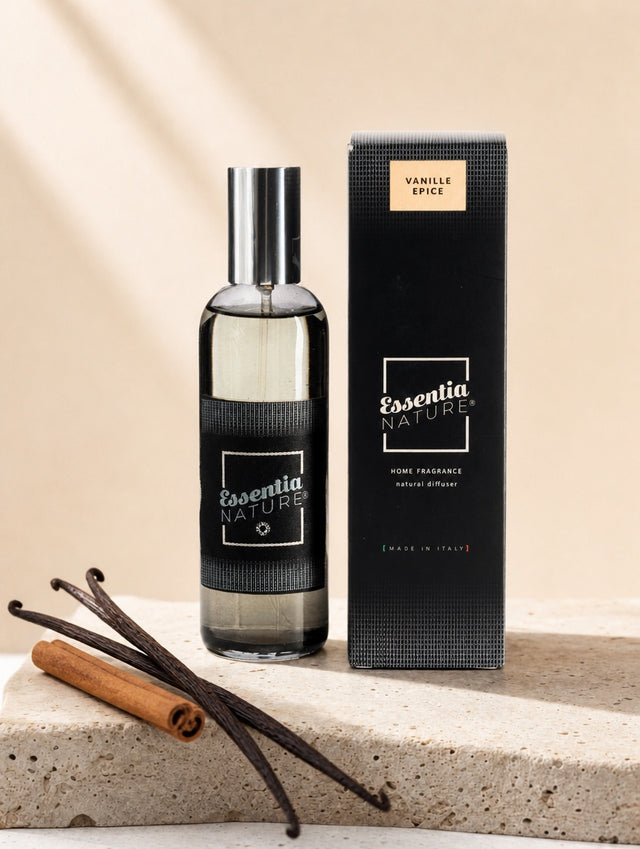 Razpršilo za prostor Vanille Epice Essentia Nature z vaniljevimi stroki in cimetom