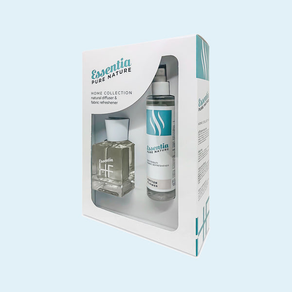 Home Fragrance Box Essentia Pure Nature Bombažni cvet – difuzor 100 ml in osvežilec tkanin 150 ml