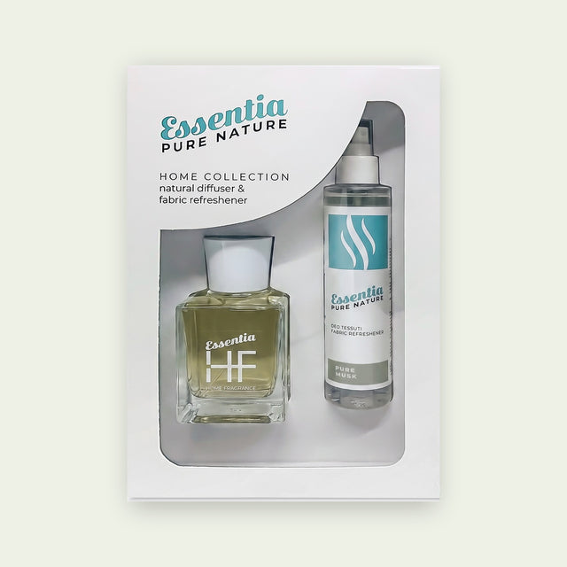 Home Fragrance Box Essentia Pure Nature Čisti mošus – čelni pogled na darilno škatlo