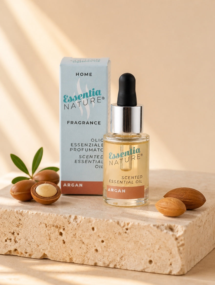 Naravno eterično olje Argan Essentia Nature z arganovimi oreščki