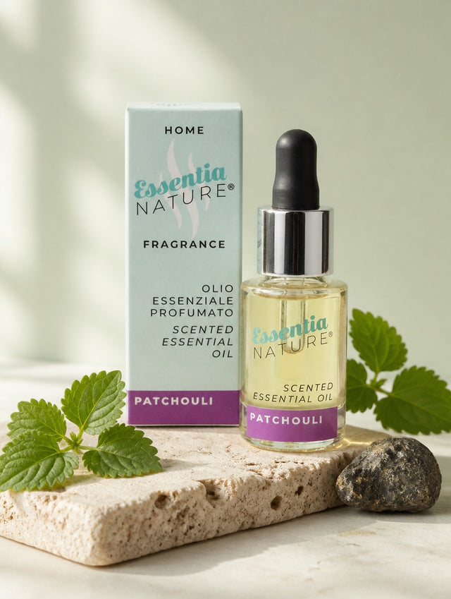 Naravno eterično olje Patchouli Essentia Nature z listi pačulija