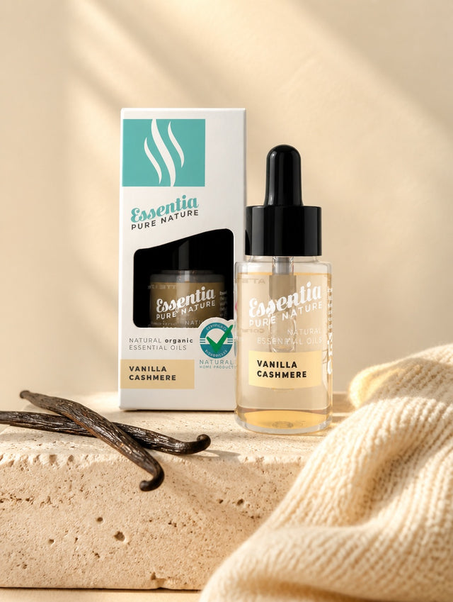 Naravno eterično olje Vanilija in Kašmir Essentia Pure Nature z vaniljevimi stroki