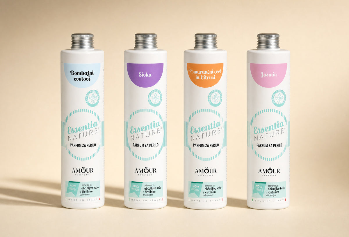 Parfumi za perilo Essentia Nature – bombažni cvetovi, sivka, pomarančni cvet in citrusi, jasmin